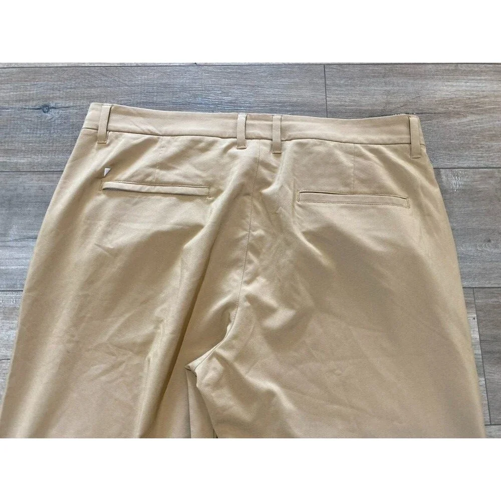 PRIMO Zip Ankle Jogger Chino Mens 36X30 Desert Sand Stretch Casual Golf Pants